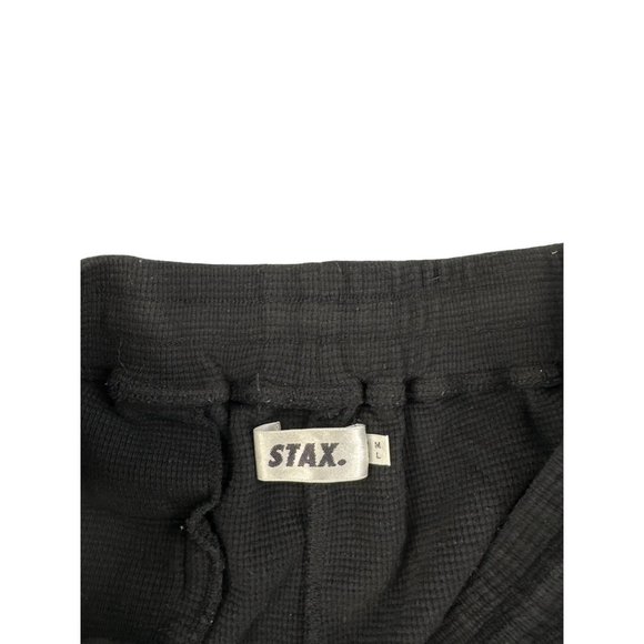 STAX Originals Waffle Shorts in Black - Picture 2 of 3